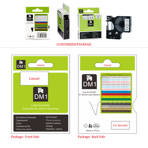 Ruban d'étiquettes compatible <span class=keywords><strong>Dymo</strong></span> RHINO noir sur blanc ruban de 9mm 18053 ruban thermorétractable pour imprimante - Product Image 6