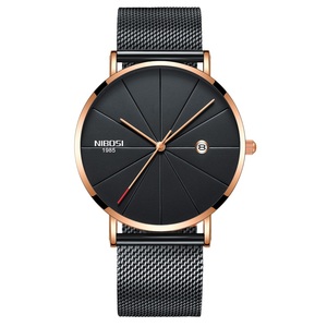 NIBOSI 2321 <span class=keywords><strong>Orologio</strong></span> di Lusso Ultra Sottile, <span class=keywords><strong>Orologio</strong></span> da Polso Dorato da <span class=keywords><strong>Uomo</strong></span> NIBOSI 2321 con Cinturino Sostituibile, Dropshipping - Product Image 3