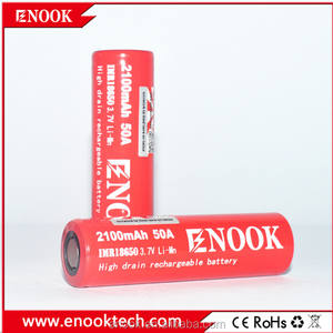 EN la ACCIÓN!!! max50a enook 18650 2100 mAh 3.7 V Li-ion de la batería con la parte superior plana en gran stock - Product Image 2
