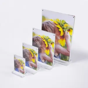 Support de panneau photo magnétique en acrylique, 2 pièces, présentoirs transparentes, tailles personnalisées a4, a5, a6, a7