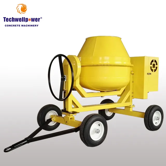 4 wheels concrete mixer CM300L/350L/400L/500L/600L gasoline diesel engine cement mixer