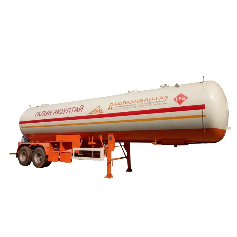 Trailer Tangki Gas Lpg Jumlah Besar 40.5cbm Trailer Pipa Gas Trailer Trailer