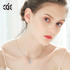 ดอกดาวสี่สี่จุดสร้อยคอ925เงินดาวรูปจี้สร้อยคอ - Product Image 5