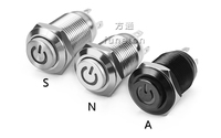 FUNETON 12v Bouton-poussoir Mini Voyants LED 1NO FT12Q-D30 Type Momentané 12x12 Bouton-poussoir Micro-interrupteur