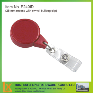 Vòng Xoắn miễn phí 32 mm diam có thể thu vào huy hiệu chủ với xoay Bulldog clip, ID dây đeo--Hốc 26 mm - Product Image 2