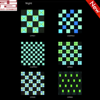 Glas-Fluoreszenz-Mosaikfliesen Garten Schwimmbad Leuchtende Dekorationsidee