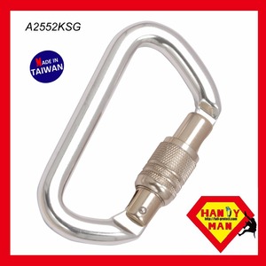 Mosquetón de Escalada en Forma de D con Cierre de Seguridad de 28KN - Product Image 5