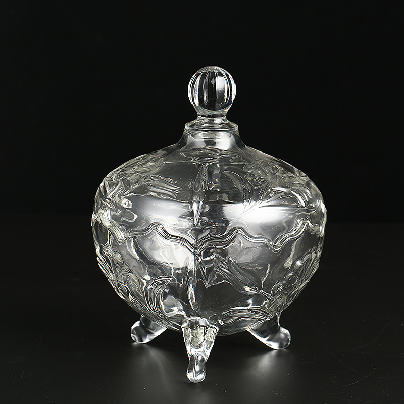 European style glass container Dessert candy honey food jar with lid for home Storage Cafe Restaurant