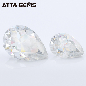 VVS1 brillante pera corte sustituto de <span class=keywords><strong>diamante</strong></span> gemas suelto sintético blanco Moissanite Precio de piedra - Product Image 3