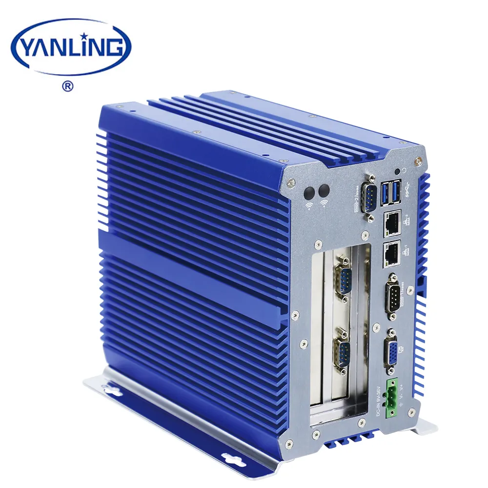 Fanless mini pc X86 3865U industrial embedded computer with PCI-E slot
