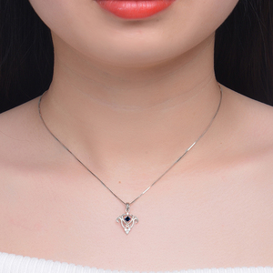 <span class=keywords><strong>Collana</strong></span> con Pendente a Forma di Fiore Naturale in <span class=keywords><strong>Zaffiro</strong></span> <span class=keywords><strong>Blu</strong></span> Quadrato da 3mm, Argento Sterling 925, Regalo di Nozze, Stile Trendy NI055 - Product Image 5