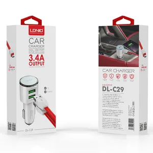 LDNIO 2 USB 5V-3.4A Quick Charging Car Charger Model:DL-C29