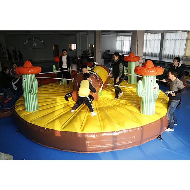 Factory customized design inflatable sports game challenge amusement inflatable ride mechanical rodeo bull for sale