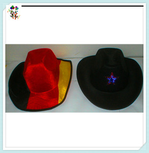 Sombreros de disfraz de fiesta para adultos, Sombreros con plumas, de fieltro, Color negro, barato, HPC-0257 - Product Image 6