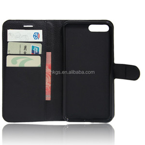 Étui à rabat en cuir PU de qualité supérieure, classique, à grain de litchi, pour <span class=keywords><strong>iPhone</strong></span> 7 <span class=keywords><strong>7s</strong></span> Plus - Product Image 3