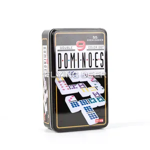 Handgemaakte Plastic Melamine Aluminium Doos Domino Set, Domino Game