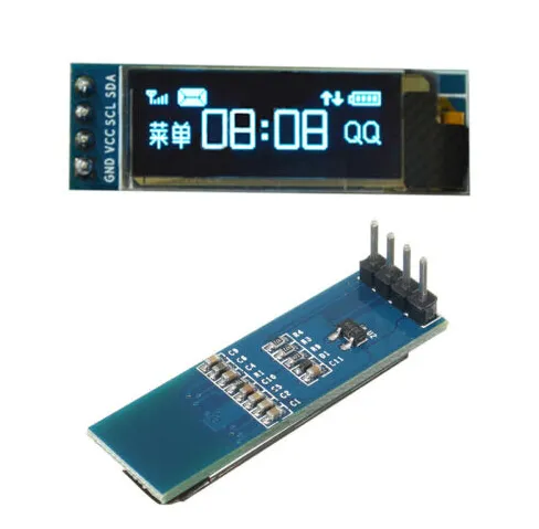 0.91 polegadas 128x32 I2C Série CII OLED Módulo Display LCD Azul SSD1306 Motorista