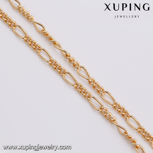 43664 dernier design saoudien couleur or bijoux collier 20 pouces simple délicat plaqué or bijoux collier - Product Image 4