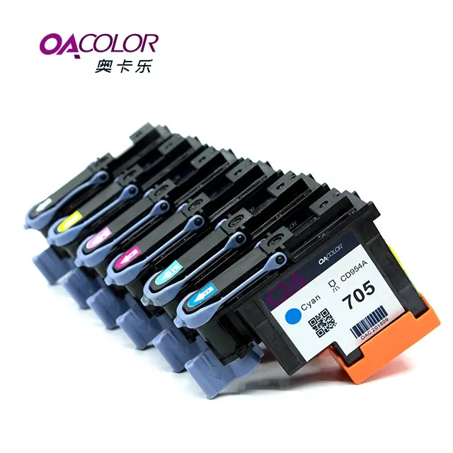 OACOLOR Remanufactured For HP 705 Printhead CD953A CD954A CD955A CD956A CD957A CD958A Compatible For HP Designjet 5100A Printer