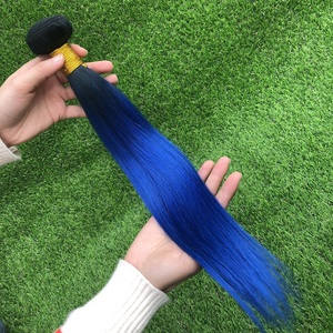 Aliexpress สองโทนสี Ombre <span class=keywords><strong>Loreal</strong></span> <span class=keywords><strong>Hair</strong></span> Color 1B/ส่วนต่อผมสีฟ้า - Product Image 2