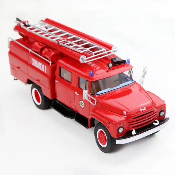 Model Mobil Produsen OEM Dibuat 1 43 Skala Model Bahasa Rusia Truk Pemadam Kebakaran Model Diecast