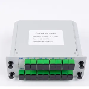 FTTH กล่องไฟเบอร์ออปติก SC/UPC ชนิดเทปคาสเซ็ต1X2 1X4 1X8 1X16 2X8 2X16 PLC Splitter