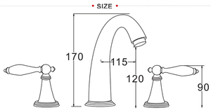 Haijun-grifo de diseño <span class=keywords><strong>bonito</strong></span> con doble Mango para baño, grifería sanitaria, cUPC - Product Image 2