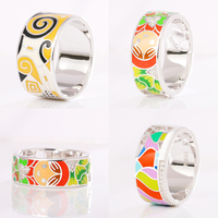 Personnalisé bague en or avec émail bague en argent bijoux cloisonné 2018