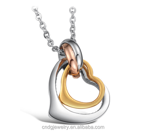 Collar de corazón para enamorados, colgante de acero de titanio, joyería líder de moda - Product Image 2