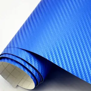 3D Carbon Folie 30 x 152厘米 BLAU METALLIC Auto Klebefolie matt glanz