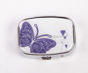 hot selling 2 component child resistant metal pill box