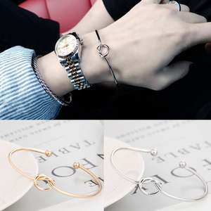 Proposal Gifts Forever Love Knot <strong>Infinity</strong> Bangle <strong>Bracelets</strong> <strong>Gold</strong> Wire Knot Open Cuff Bangles Bridesmaid <strong>Bracelets</strong> - Product Image 4