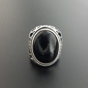 Bague en argent sterling 925 pour homme, bijou de pierres précieuses, d'onyx noir naturel, taille ajustable, nouvelle collection