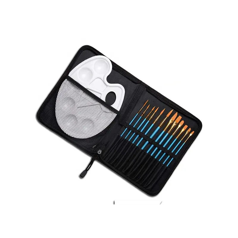 Artist Organizer Paint Brush Carrying Case for Watercolor Oil Acrylic Painting Brush Set and Palette
