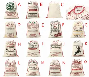 ถุงของขวัญคริสมาสต์,ถุง Drawstring Santa Sack มี14สีตามสั่ง