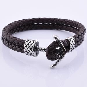 Grosir Gelang Bungkus Gesper Jepret Kulit Kait Tali Hitam Bahari untuk Pria - Product Image 6