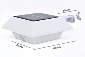 CE et RoHS solaire capteur clôture lumière, 4 led lampe pour piscine, gouttière, jardin coccinelle lumière YH0416-PIR - Product Image 6