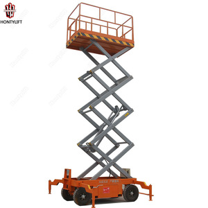 2025 HONTYLIFT 8 m 1T fornitore della cina CE a buon mercato mobile forbice ascensore martinetti idraulici - Product Image 4