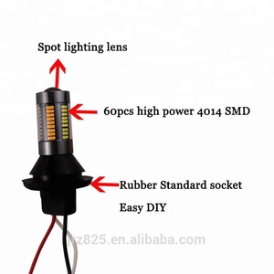 LED de doble Color BAU15S 4014 66 SMD <span class=keywords><strong>PY21W</strong></span> <span class=keywords><strong>7507</strong></span> T20 7440 50W, resistencia, luz de intermitente DRL sin Error - Product Image 5
