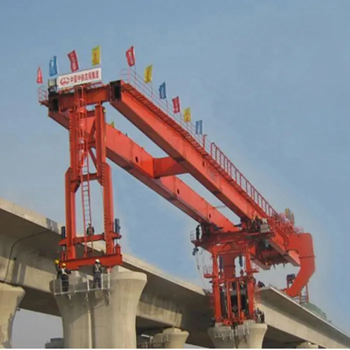 Kotak Ereksi Balok Rentang Penuh Jembatan Kereta Api Tipe 1500 Ton Produsen Peluncuran Gantry