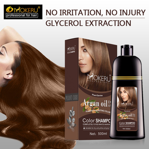 Mokeru Natural Dye Haar Shampoo 500 ml profession elle Farbe Shampoo Haar färbemittel Pflanzen pflege Shampoo Abdeckung grau Haar färbemittel - Product Image 6