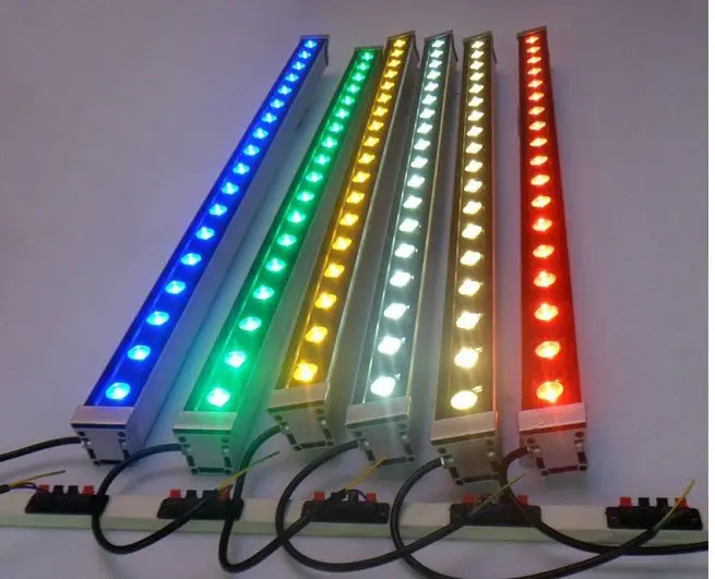 1M Chiều Dài Chất Lượng Cao Nhôm IP65 Không Thấm Nước Ra Cửa Vườn RGB 18W Led Tường Máy Giặt Ánh Sáng AC85-265V