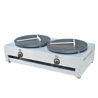 Machine électrique de cuisson de crêpière, gaz gpl, 2 têtes, haute efficacité pour la cuisson de desserts