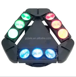 New Style 3 Heads Led Spider Beam Moving Light RGBW 9X10w Stage New Year Party Lights
