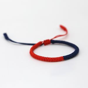 <span class=keywords><strong>Bracelet</strong></span> en corde rouge porte-bonheur bouddhiste pour hommes et femmes, bijou tressé à la main, avec nœuds ajustables, vente en gros, - Product Image 2