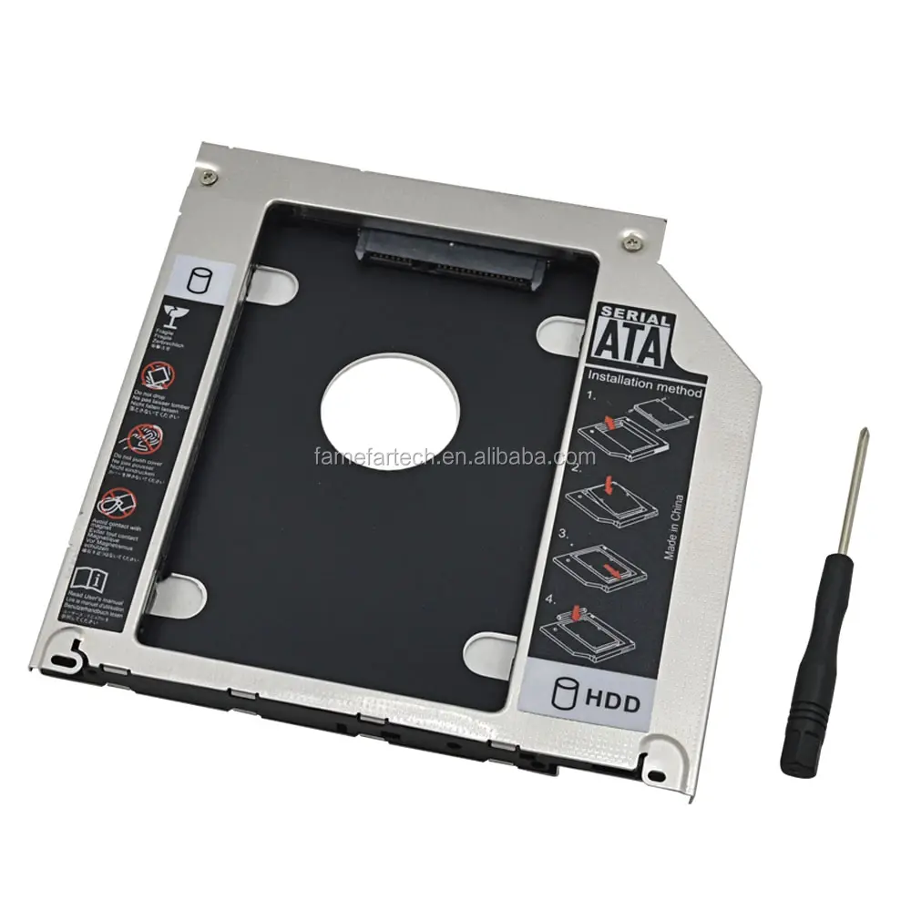 9.5 mm Aluminum HDD Caddy SATA 3.0 2nd 9.5mm SSD Case HDD Enclosure Optibay for Macbook Pro 13" 15" 17" Super Drive