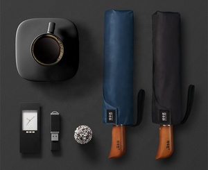 <span class=keywords><strong>Parapluie</strong></span> automatique à 3 plis pour <span class=keywords><strong>homme</strong></span> avec poignée en bois, logo gravé, design pliable, <span class=keywords><strong>parapluie</strong></span> de <span class=keywords><strong>golf</strong></span> - Product Image 2