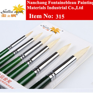 profesional 2014 ronda blanco de cerdas de pelo cepillo de <span class=keywords><strong>pintura</strong></span> con virola de latón - Product Image 1
