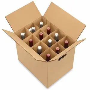 HENGXING Custom wine bottle packaging Shipping corrugated cardboard dimension of carton wine box