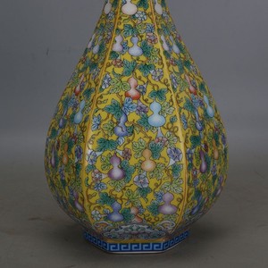 2024 chinois Antique fait à la main Famille fleur porcelaine céramique Collection Vase avec motif de <span class=keywords><strong>calebasse</strong></span> peint à la main pour la décoration intérieure - Product Image 3